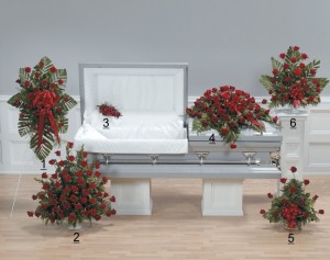 All Rose funeral flower tribute has more than 12 dozen roses
