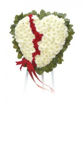 Large Broken Heart Flower Wreath