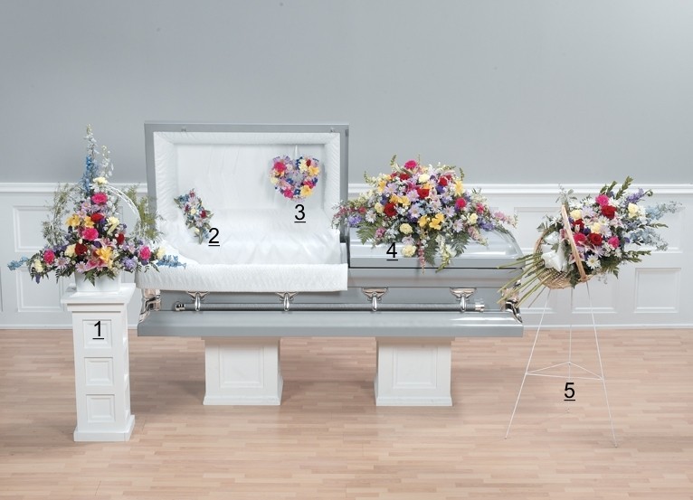 Spring Funeral Tribute for an open casket funeral