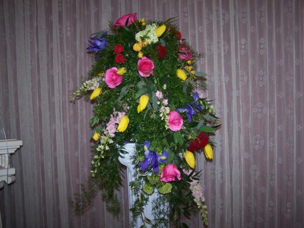 Unique Cascading Floral arrangement