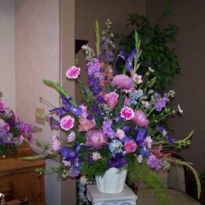 Purple Mixed Flower Arrangement in a vase